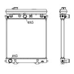 PERKINS RADIATOR IN SIZE OF 517*518*40