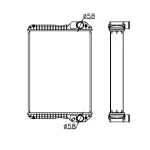 PERKINS RADIATOR IN SIZE OF 670*498*106