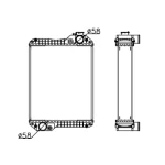 PERKINS RADIATOR IN SIZE OF 538*438*100