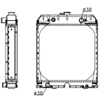 PERKINS RADIATOR IN SIZE OF 500*528*56