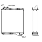 PERKINS RADIATOR IN SIZE OF 570*548*106