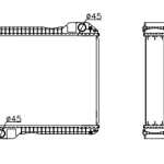 PERKINS RADIATOR IN SIZE OF 466*618*106