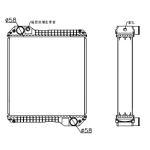 PERKINS RADIATOR IN SIZE OF 570*548*106