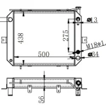FORKLIFT RADIATOR IN SIZE OF 500*438