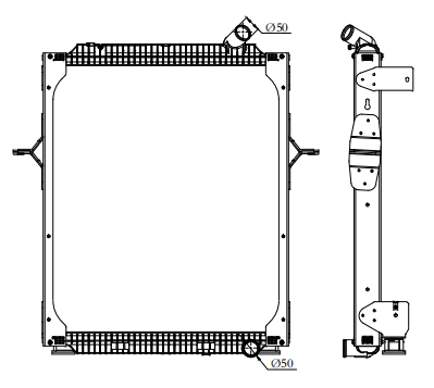 RENUALT RADIATOR IN SIZE OF 815*688*48