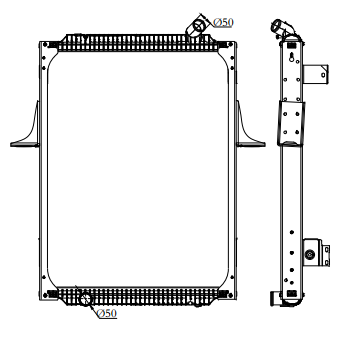 RENUALT RADIATOR IN SIZE OF 900*688*40/48