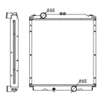 Commercial Vehicle Radiator In Size Of 547*528*32