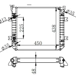 FORKLIFT RADIATOR IN SIZE OF 450*438