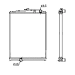 MITSUBISHI RADIATOR IN SIZE OF 750*598*48