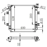 FORKLIFT RADIATOR IN SIZE OF 400*438