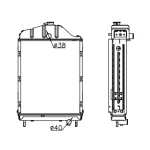 PERKINS RADIATOR IN SIZE OF 573*468*56