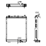 MITSUBISHI RADIATOR IN SIZE OF 525*468*48