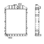 PERKINS RADIATOR IN SIZE OF 587*478*68