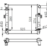 FORKLIFT RADIATOR IN SIZE OF 525*518