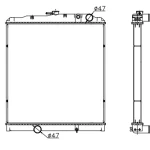 MITSUBISHI RADIATOR IN SIZE OF 630*608*48