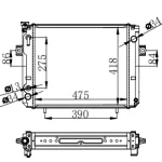 FORKLIFT RADIATOR IN SIZE OF 475*418
