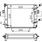 FORKLIFT RADIATOR IN SIZE OF 500*418