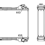 PERKINS RADIATOR IN SIZE OF 470*498*106