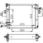 FORKLIFT RADIATOR IN SIZE OF 475*418