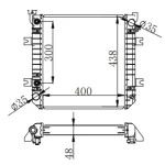 FORKLIFT RADIATOR IN SIZE OF 400*438
