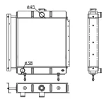 PERKINS RADIATOR IN SIZE OF 432*428*68