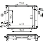 FORKLIFT RADIATOR IN SIZE OF 500*418