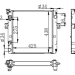 FORKLIFT RADIATOR IN SIZE OF 425*438