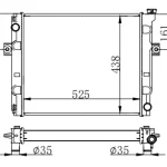 FORKLIFT RADIATOR IN SIZE OF 525*438