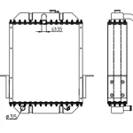 PERKINS RADIATOR IN SIZE OF 590*498*56
