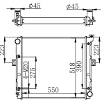 FORKLIFT RADIATOR IN SIZE OF 550*518