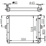 FORKLIFT RADIATOR IN SIZE OF 550*518