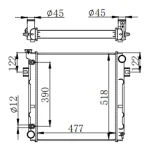FORKLIFT RADIATOR IN SIZE OF 477*518