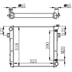 FORKLIFT RADIATOR IN SIZE OF 525*518