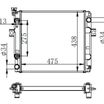 FORKLIFT RADIATOR IN SIZE OF 475*438