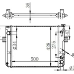 FORKLIFT RADIATOR IN SIZE OF 500*428