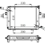 FORKLIFT RADIATOR IN SIZE OF 500*418