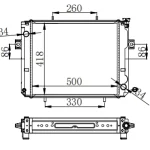 FORKLIFT RADIATOR IN SIZE OF 500*418
