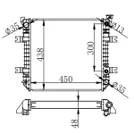 FORKLIFT RADIATOR IN SIZE OF 450*438