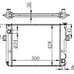 FORKLIFT RADIATOR IN SIZE OF 500*428