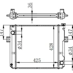 FORKLIFT RADIATOR IN SIZE OF 425*428