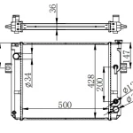 FORKLIFT RADIATOR IN SIZE OF 500*428