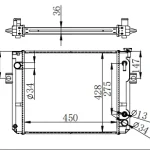 FORKLIFT RADIATOR IN SIZE OF 450*428