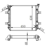 FORKLIFT RADIATOR IN SIZE OF 450*438