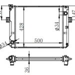 FORKLIFT RADIATOR IN SIZE OF 500*428