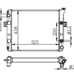 FORKLIFT RADIATOR IN SIZE OF 525*438