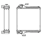 PERKINS RADIATOR IN SIZE OF 470*498*106