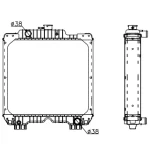 PERKINS RADIATOR IN SIZE OF 460*538*68