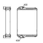 PERKINS RADIATOR IN SIZE OF 570*438*100