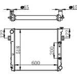 FORKLIFT RADIATOR IN SIZE OF 600*518