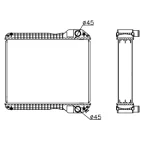 PERKINS RADIATOR IN SIZE OF 470*618*106